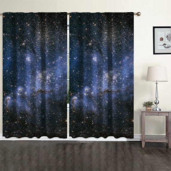 3S Brother's Modern Kids Room Space-X Set of 2 Curtain Panels Hanging Back Tap & Rod Pocket Room Darkening Blackout Thermal Insulated Noise-Reducing Home Deco Multicolor One Panel 52"x108"