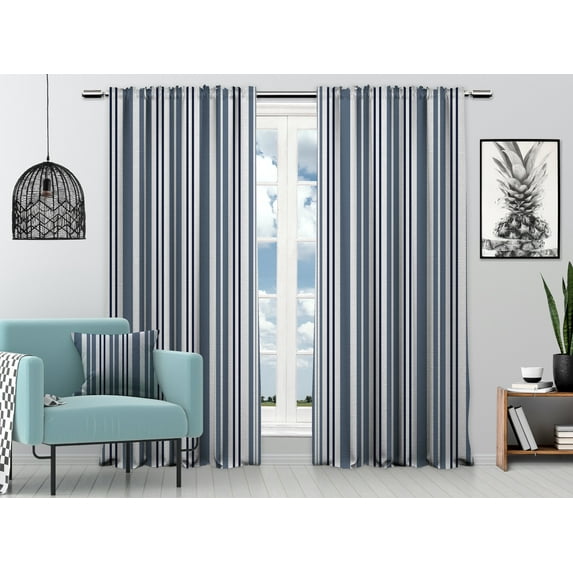 3S Brother's Multicolor Mexican Serape Inspired Stripes 3D Vertical Lines Latino Design Illustration Digital Printed Curtain Set of 2 Hanging Rod Pocket and Back Tap Decorative Fabric (52"x36" Each)