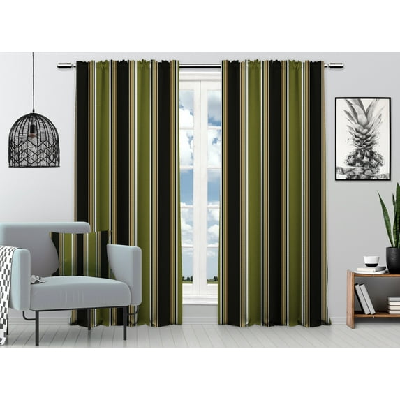 3S Brother's Multicolor Mexican Serape Inspired Stripes 3D Vertical Lines Latino Design Illustration Digital Printed Curtain Set of 2 Hanging Rod Pocket and Back Tap Decorative Fabric (52"x72" Each)