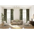 thumbnail image 1 of 3S Brother's Olive Green Extra Long Shiny Velvet Curtains Luxury Colors Light Blocking Hang Back Tab & Rod Pocket 1 Panel Curtain 5-30 Ft Home Décor Custom Made Drapes -Made in Turkey(52"W X 132"L), 1 of 6