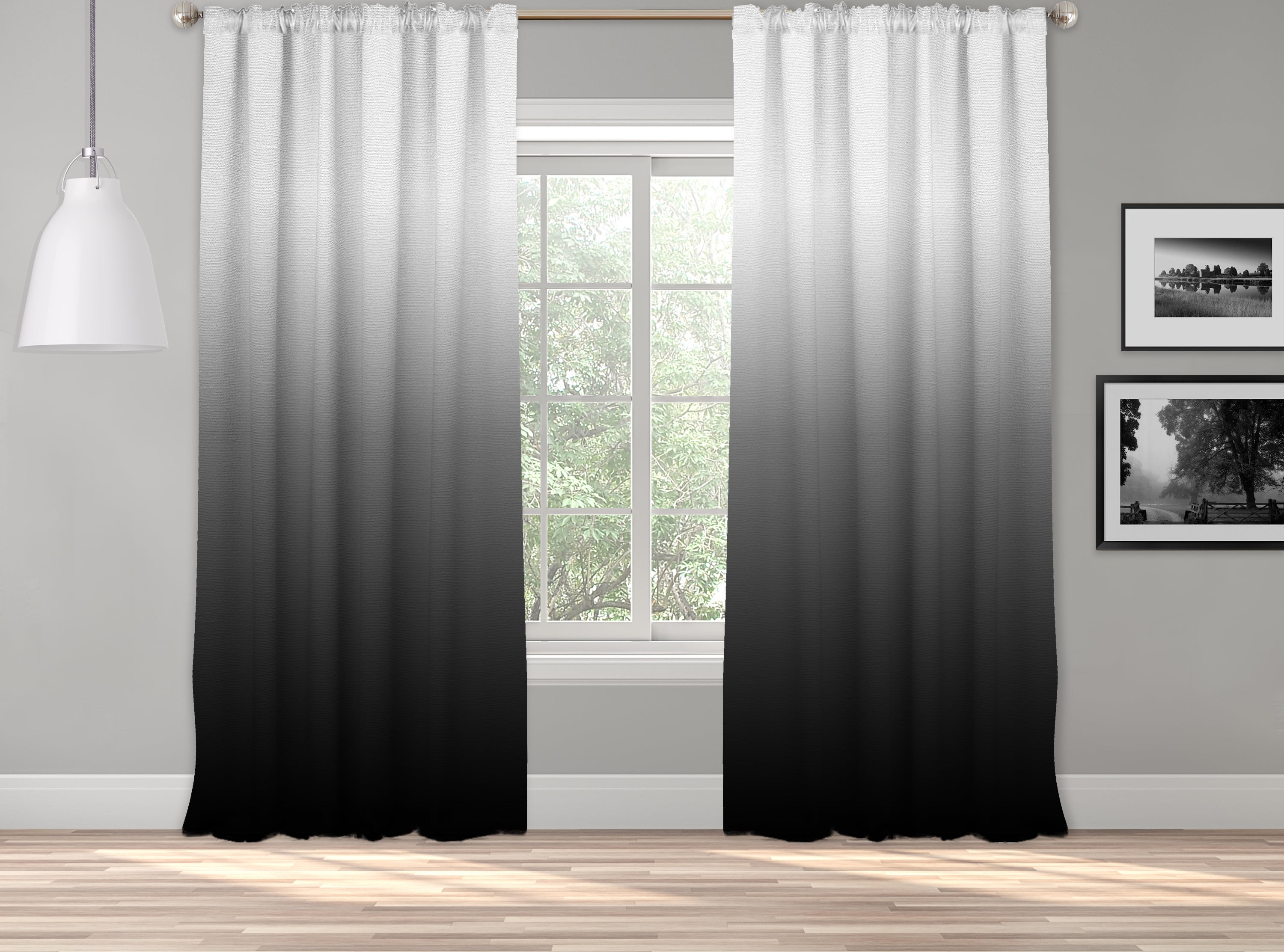 Extra Long Sandstone Polyester Room Darkening Curtain Panel