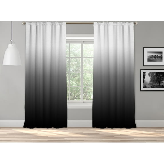 3S Brother's Ombre Gradient Window Curtains Extra Long Dip Dye Curtain set of 2 Hanging Rod Pocket Luxury for Bedroom Multicolor Horizontal Shades Tone Curtain Panel Yellow (52"x84" Each)