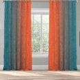 thumbnail image 1 of 3S Brother's Ombre Window Darkening Curtains Dip Dye Curtain Set of 2 Panels Hanging Rod Pocket & Back Tap Decorative for Bedroom Vertical Shades Symmetrical Curtain Panel Org Teal-Green(52x63Each), 1 of 8