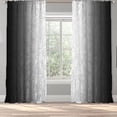 thumbnail image 1 of 3S Brother's Ombre Window Darkening Curtains Dip Dye Curtain Set of 2 Panels Hanging Rod Pocket & Back Tap Decorative for Bedroom Vertical Shades Symmetrical Curtain Panel Black & White (52"x63" Each), 1 of 8