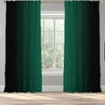thumbnail image 1 of 3S Brother's Ombre Window Darkening Curtains Dip Dye Curtain Set of 2 Panels Hanging Rod Pocket & Back Tap Decorative for Bedroom Vertical Shades Symmetrical Curtain Panel Dark GRN&Black(52"x63"Each), 1 of 8