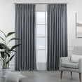 thumbnail image 1 of 3S Brother's Pinch Pleated Linen Texture Drapes Home Décor Single Panel Custom Made Window Curtains - Made in Turkey - Light Grey ( 52" W x 63" L ), 1 of 3
