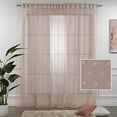 thumbnail image 1 of 3S Brother's Pink Lace Sheers Dots Pattern Curtains Extra Long Set of 2 Panels Rod Pocket & Back Tab Home Décor Window Custom Made Drapes 10-30 Ft. Long -Made in Turkey Each Panel (100"W x 300"L), 1 of 5
