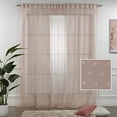 thumbnail image 1 of 3S Brother's Pink Lace Sheers Dots Pattern Curtains Extra Long Set of 2 Panels Rod Pocket & Back Tab Home Décor Window Custom Made Drapes -Made in Turkey Each Panel (100"W x 72"L), 1 of 5