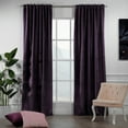 thumbnail image 1 of 3S Brother's Solid Luxury Matte Velvet Soft Curtains Set of 2 Panels Hanging Back Tap & Rod Pocket Home Décor Bedroom Kitchen Office Windows Room Darkering ( Eggplant-52"x108"), 1 of 6