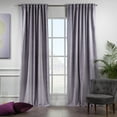 thumbnail image 1 of 3S Brother's Solid Luxury Matte Velvet Soft Curtains Set of 2 Panels Hanging Back Tap & Rod Pocket Home Décor Bedroom Kitchen Office Windows Room Darkering ( Heather Purple-52"x63"), 1 of 6