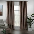 thumbnail image 1 of 3S Brother's Solid Luxury Matte Velvet Soft Curtains Set of 2 Panels Hanging Back Tap & Rod Pocket Home Décor Bedroom Kitchen Office Windows Room Darkering ( Pale Taupe-52"x84"), 1 of 6