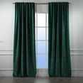 thumbnail image 1 of 3S Brother's Solid Luxury Matte Velvet Soft Curtains Set of 2 Panels Hanging Back Tap & Rod Pocket Home Décor Bedroom Kitchen Office Windows Room Darkering ( Deep Jungle Green-52"x120"), 1 of 6