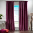thumbnail image 1 of 3S Brother's Solid Luxury Matte Velvet Soft Curtains Set of 2 Panels Hanging Back Tap & Rod Pocket Home Décor Bedroom Kitchen Office Windows Room Darkering ( Ruby-Magenta-Pink-52"x120"), 1 of 6