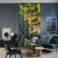 thumbnail image 1 of 3S Brother's World Classic Art Masterpiece Curtain Series Vincent Van Gogh - Palm Trees Room Darkening Décor Single Curtain Panel Made in Turkey (52"Wx95"L), 1 of 6