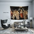 thumbnail image 1 of 3S Brother's World Classic Art Masterpiece Tapestry Series - Sandro Botticelli - Primavera Classical Art Tapestry Antique Vintage Collection Home Décor - Made in Turkey (36"Wx26"L), 1 of 4