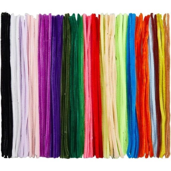 3Set 20 Colors DIY Plush Sticks Chenille Stems Pipe Cleaners Kid Craft Material Mixed Color 350~380x6mm 100pcs/set
