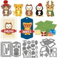 thumbnail image 1 of 3Set 35Pcs Christmas Animals Cutting Dies for DIY Scrapbooking Metal Christmas Gift Box Die Cuts Embossing Stencils Template for Paper Card Making Decoration Album Craft Decor, 1 of 8