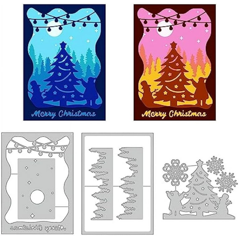 3Set 9Pcs Christmas Santa Frame Cutting Dies for DIY Scrapbooking 