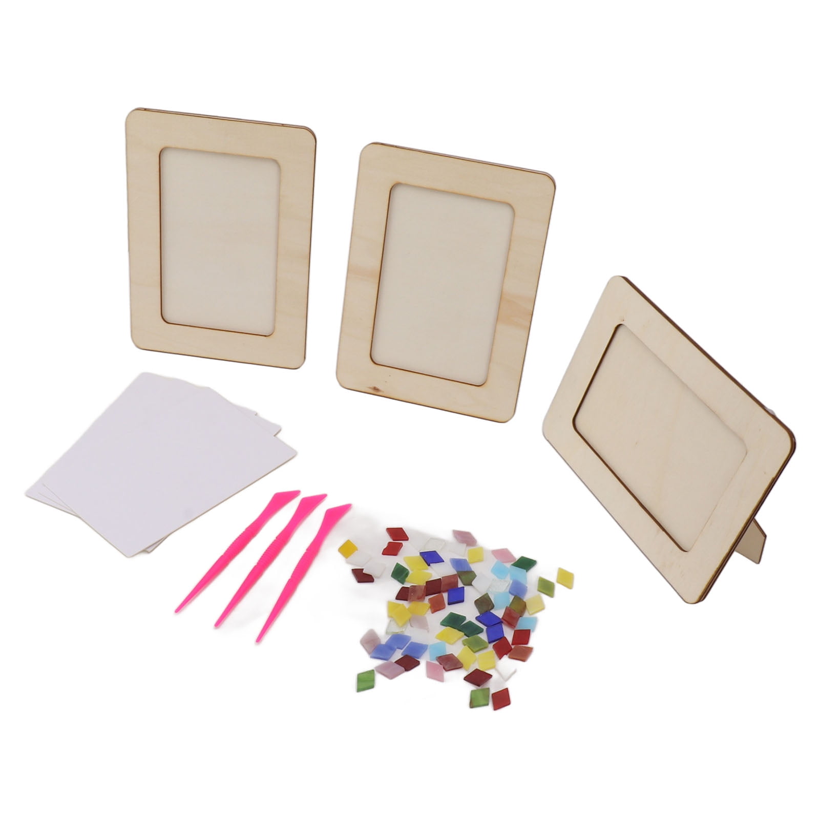 3Set DIY Wooden Picture Frame Making Kit Unfinished Solid Wood Picture