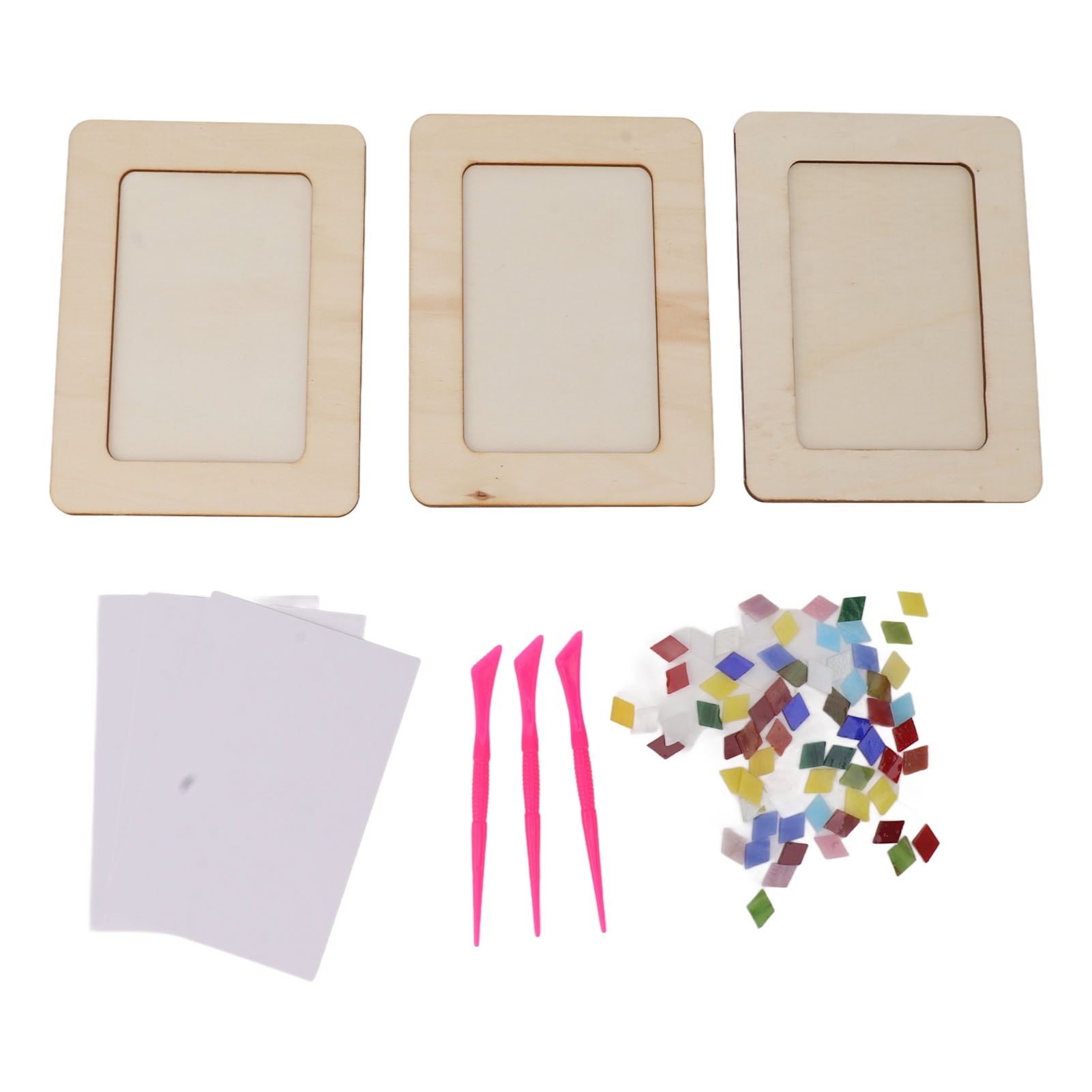 3Set DIY Wooden Picture Frame Making Kit Unfinished Solid Wood Picture
