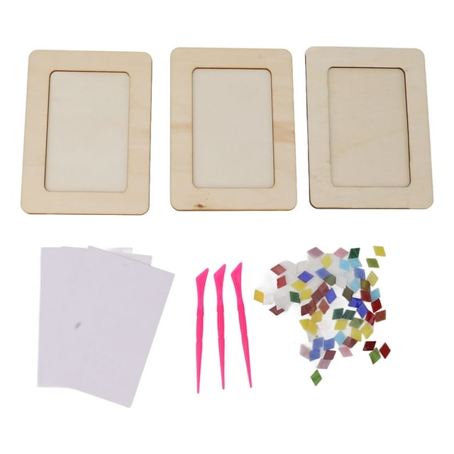 3Set DIY Wooden Picture Frame Making Kit Unfinished Solid Wood Picture Frames Wooden DIY Photo
