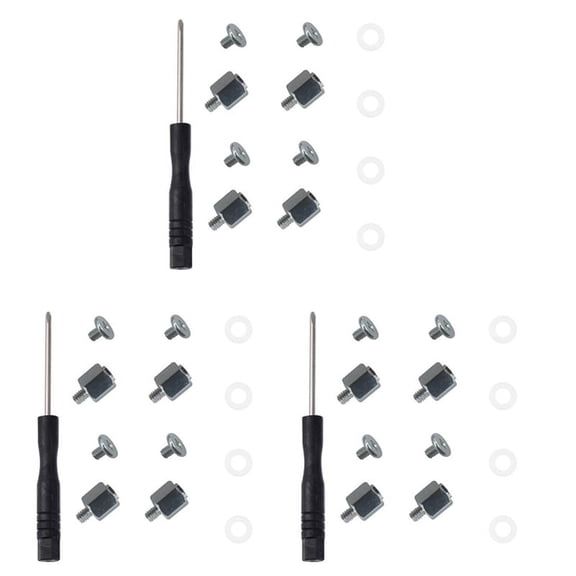 3Set M.2 SSD Screw Kit NGFF NVME SSD Standoff Mounting M.2 NGFF/NVMe Screw Set Stand Screw Hex Nut for A- M.2 SSD