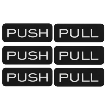 3Set Push Pull Door Stickers, 3in Push And Pull Signs Plate Acrylic Vertical Self-Adhesive For Doors Glass Window Business Stores, Square, Green