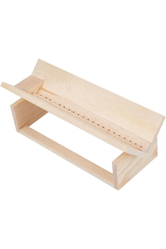 3Set Wood Bookbinding Punching Cradle Book Binding Tool Hand Account Binding Kit with Piercing Guide