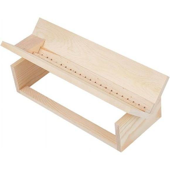 3Set Wood Bookbinding Punching Cradle Book Binding Tool Hand Account Binding Kit with Piercing Guide