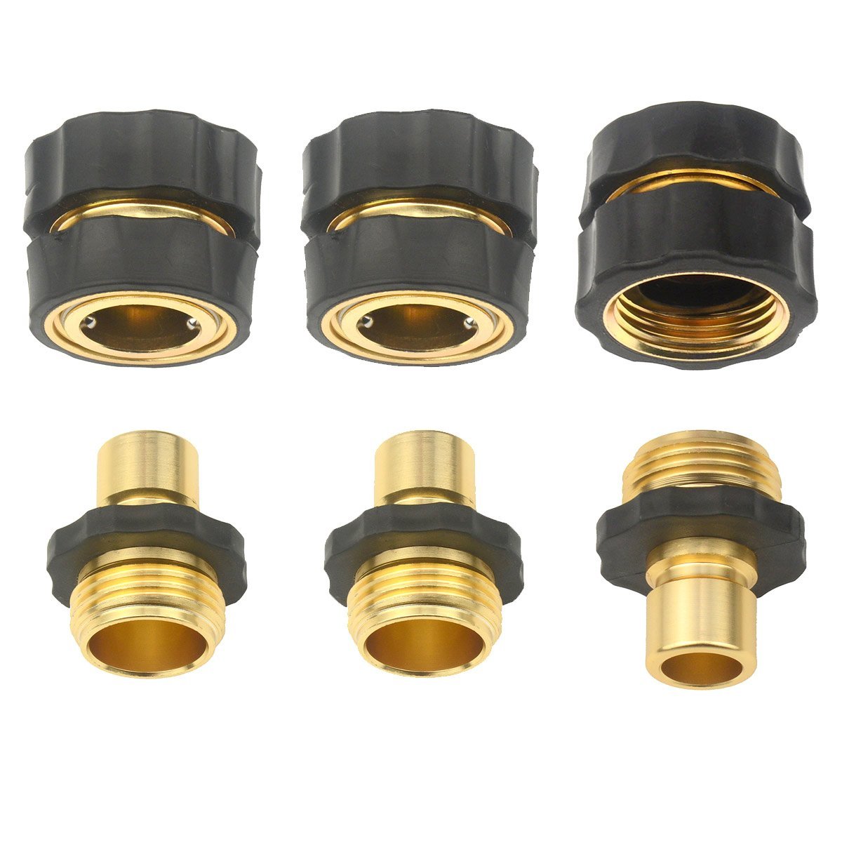 LHXM6 Quick Connector Set,M6 Gas and Water Quick Connector Quick Connect Fittings Hose Connector