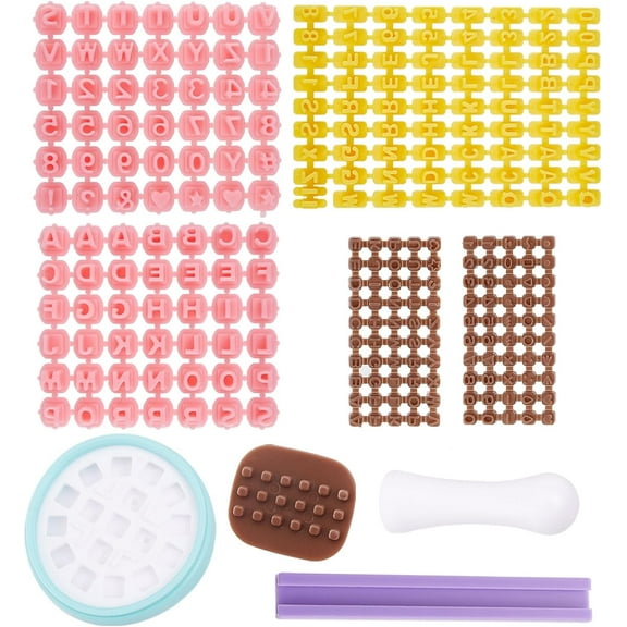 3Sets Letter Stamps Clay Craft Tools Sets Decorating Clay Tool Embosser Stamp Mold Alphabet Number Stamp for Clay DIY Project Mixed Color