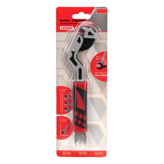 3Sided Teeth SelfTightening Wrench Durability AntiSlip Handle Professional Pipe Clamp Wrench For Automotive Home Use