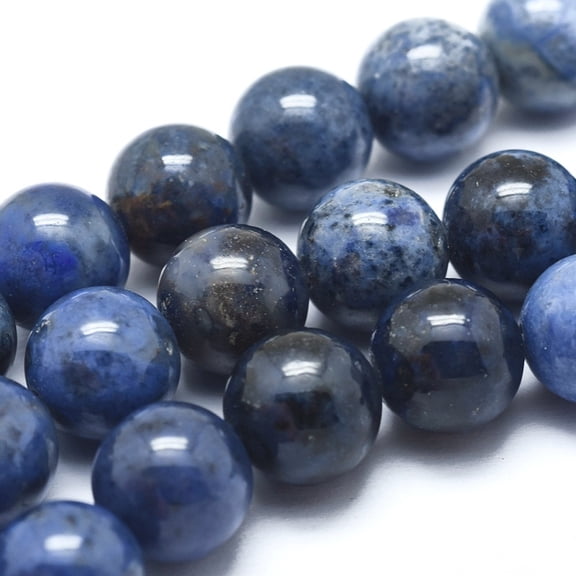 3Strand Natural Dumortierite Quartz Bead Strands Undyed Grade A Round 8.5mm Hole: 1mm about 15.55 inch long 47pcs/strand