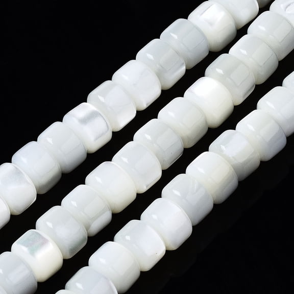 3Strand Natural Trochid Shell/Trochus Shell Beads Strands Bleach Column Seashell Color 6x4mm Hole: 0.8mm about 102~103pcs/strand 15.94 inch(40.5cm)
