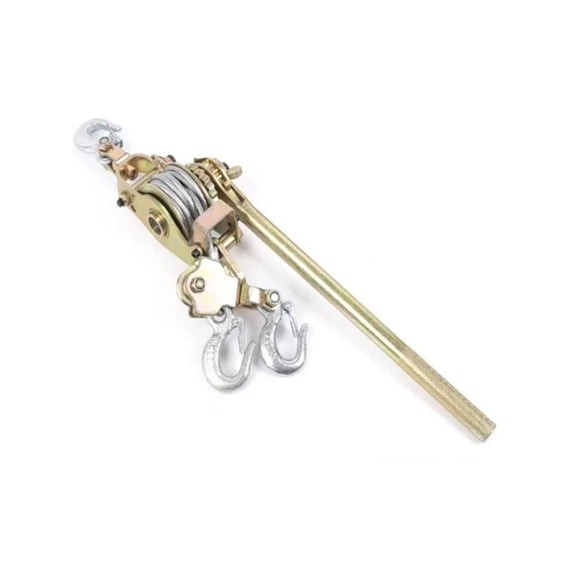 3T 3 Hooks Japanese Style Ratchet Cable Puller, Hand Steel Wire Rope Puller Ratchet Pulling Wire Grip ,Excellent Towing Capacity