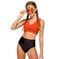 thumbnail image 1 of 3T 4T Girls Bikini Swimsuit Girl Swimsuits Color-Block Adjustable Straps Bikini Sets, 1 of 7