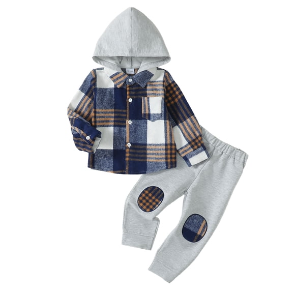 3T Baby Boys Clothes 4T Boys 2PCS Hoodie Outfits Set Toddler Boys Long Sleeve Hoodie Top Pants Set Grey