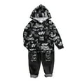 thumbnail image 1 of 3T Baby Boys Clothes Baby Boy 2PCS Outfits 3-4T Boys Letter Print Long Sleeve Hooded Top Jeans Pants Set Black, 1 of 6