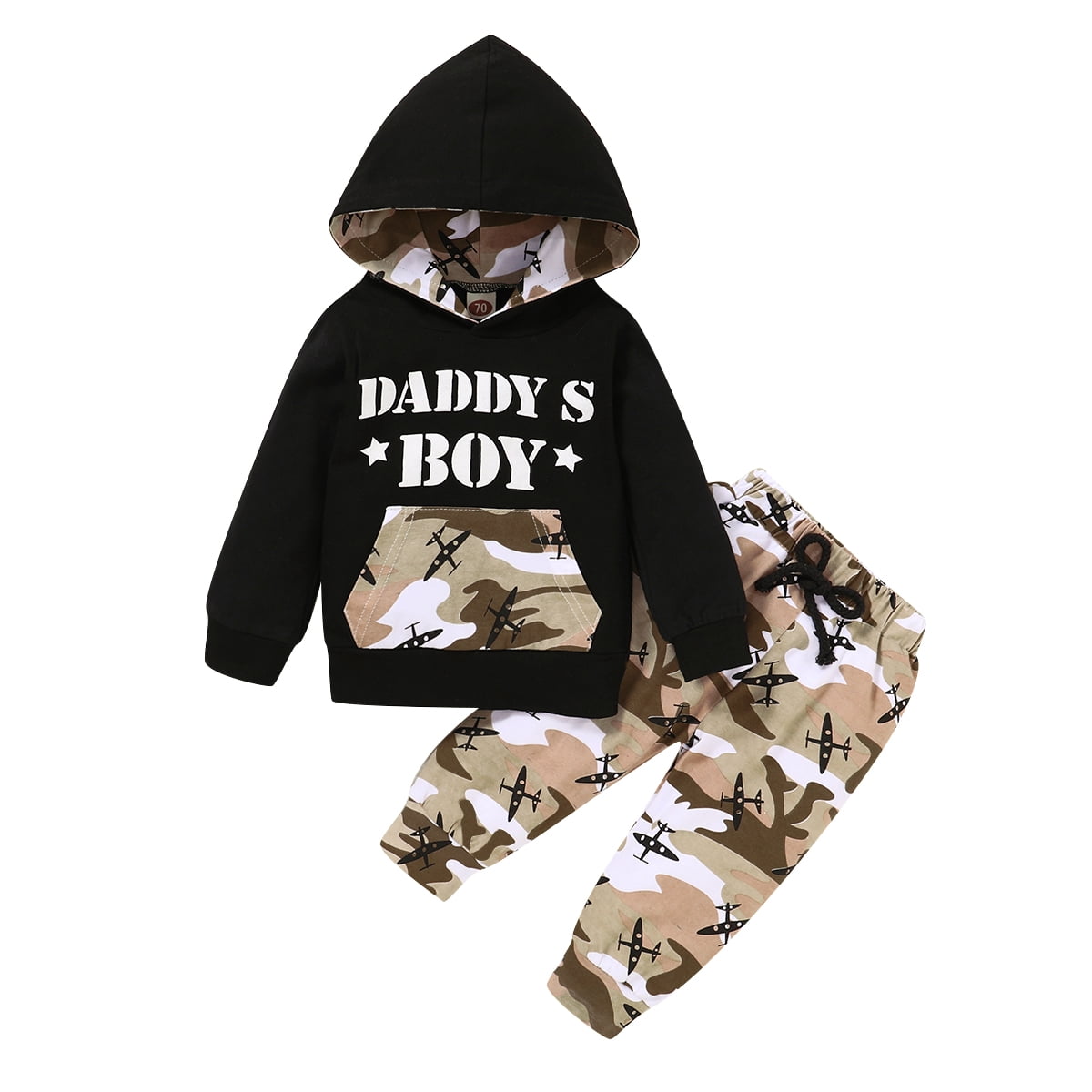 3T Baby Boys Clothes Baby Boys 2PCS Outfits 34T Boys Letter Print Long Sleeve Hooded Top