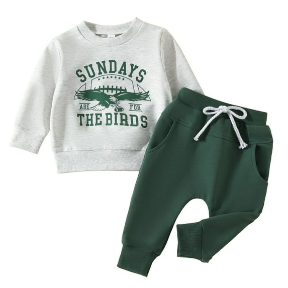 3T Boys Clothes Boys 18-24 Month Clothes Toddler Baby Boy Fall Winter Clothes Funny Letter Long Sleeve Sweatshirt and Pants Set 2 Piece Sweatsuit Outfit Grey 12-18 Months