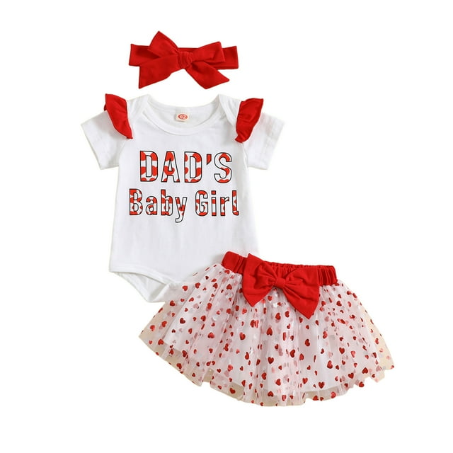 3T Girl Clothes Winter Sets Red Toddler Girls Valentine's Day Short