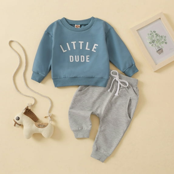 3T Girl Clothes Winter and Fall Toddler Baby Boy Fall Winter Clothes Daddys/Mamas Lil Dude Long Sleeve Sweatshirt Jogger Pants Set Cute Outfits