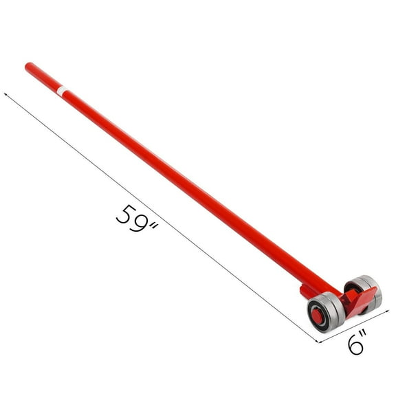 3T Steel Pry Bar, 6600 Lbs Capacity Heavy Duty Pry Lever with 5FT Handle & Wheels, for Demolition, Lifting, Moving Durable Construction Tool