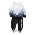 thumbnail image 1 of 3T Toddler Baby Boys Clothes Baby Boys Outfits 3-4T Baby Boys Long Sleeve Hooded Top Pants 2PCS Set White, 1 of 7