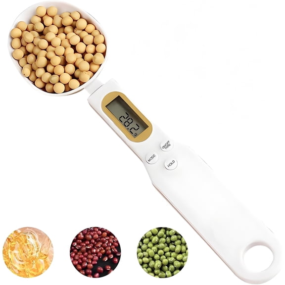 3T6B Digital Spoon Scale Electronic Measuring Spoon, Food Coffee Weigh Scale High Precision for Home 500/0.1g, Digital Food Spoon Scale, Kitchen Scales with LCD Display
