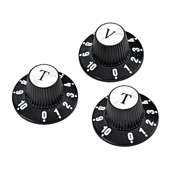 3Pcs Electric Guitar Knobs Guitar Potentiometer Control Knobs 6mm Rotary Shaft Speed Control Knobs Volume Tone Knobs Set