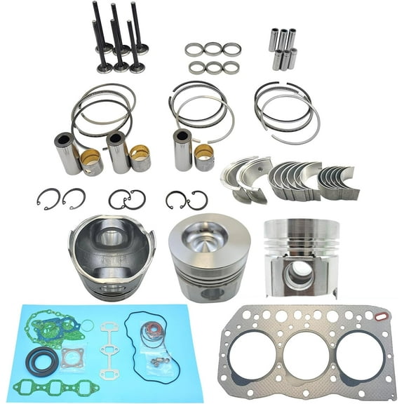 3TN75 Engine Overhaul Rebuild Kit (No cylinder liner) For Yanmar 3TN75 3TN75E 3TN75U 3D75-2 3TN75-RJ 3TN75L Engine F17 FX17 FX16 Tractor For John Deere 855 856 Combustion Chamber 41mm