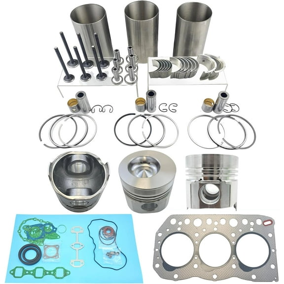 3TN75 Engine Overhaul Rebuild Kit For Yanmar 3TN75 3TN75E 3TN75U 3D75-2 3TN75-RJ 3TN75L Engine F17 FX17 FX16 Tractor For John Deere 855 856 Combustion Chamber 41mm 119810-22080 YM119810-22080