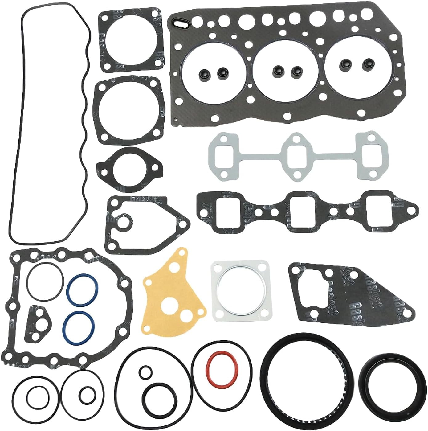 3TNC78 Full Head Gasket Set Kit For Yanmar 3TNC78 3TNC78L Engine Excavator For John Deere Compact Tractor F180D-P F-7 CA240 CS21 Excavator F180DXP-P F180-P