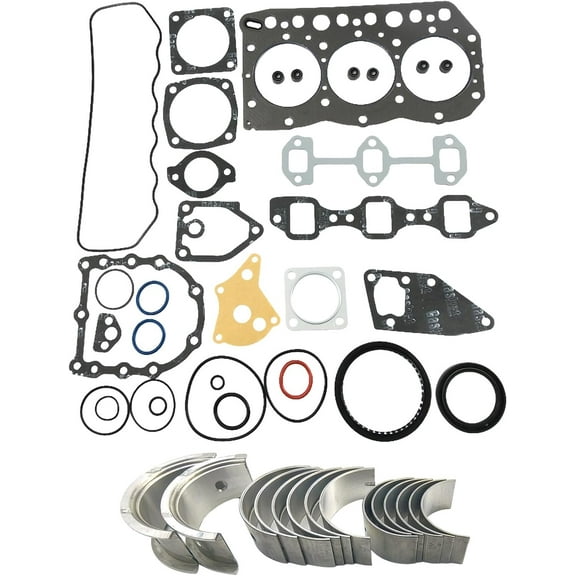 3TNC78 Metal Kit + Full Gasket Kit For Yanmar 3TNC78 3TNC78L Engine Excavator For John Deere Compact Tractor F180D-P F-7 CA240 CS21 Excavator F180DXP-P F180-P STD Bearing kit set
